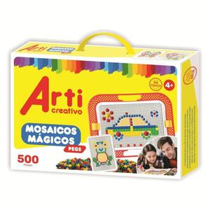 JUEGO DIDÁCTICO ARTI CREATIVO MOSAICOS MÁGICOS 500 PIEZAS CON SOPORTE