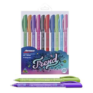 BOLĂGRAFO ARTESCO TRIMAX TREND GL32M SURTIDO X 10 UND