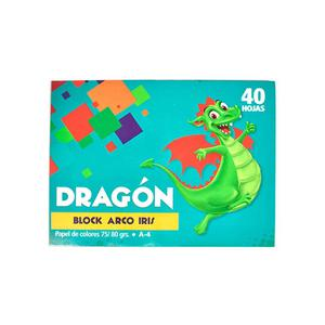 BLOCK ARCO IRIS DRAGON A4 40 HOJAS