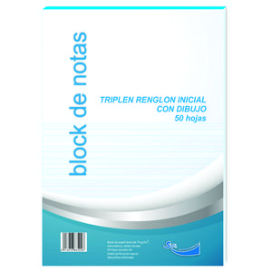 BLOCK TRIPLE RENGLÓN SYS A4 2 PERFORACIONES 75 GR 50 HOJAS