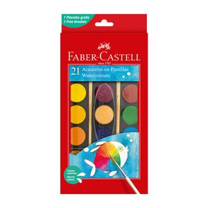 ACUARELAS FABER CASTELL ESTUCHE X 21 UND