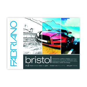 BLOCK FABRIANO BRISTOL A4 250 GR 20 HOJAS