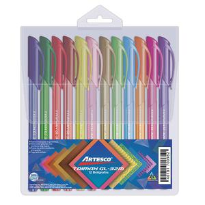 BOLĂGRAFO ARTESCO TRIMAX GL-32M SURTIDO ESTUCHE X 12 UND