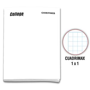 CUADERNO CUADRIMAX DELUXE COLLEGE CHIKITINES A4 BLANCO 80 HOJAS