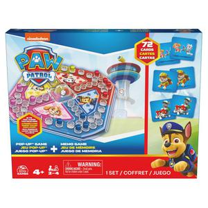 JUEGO DE MESA SPIN MASTER GAMES POP UP Y MEMORIA PAW PATROL