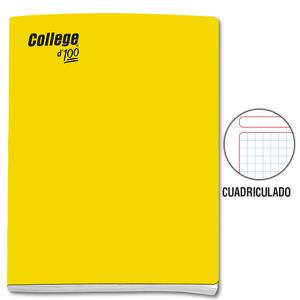 CUADERNO CUADRICULADO DELUXE COLLEGE A4 AMARILLO 100 HOJAS