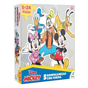 ROMPECABEZAS DISNEY CON 5 FIGURAS FORMA MICKEY MOUSE