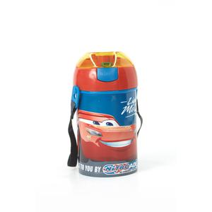VASO BOTÓN TITANIO CARS AZUL / ROJO