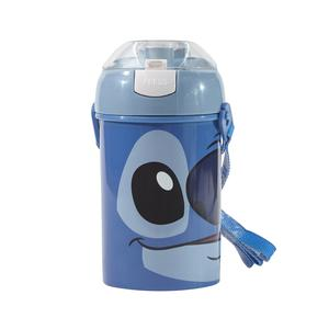 VASO BOTÓN TITANIO STITCH AZUL / CELESTE
