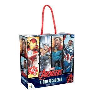 SET ROMPECABEZAS DISNEY AVENGERS 4 EN 1 X 60 PIEZAS