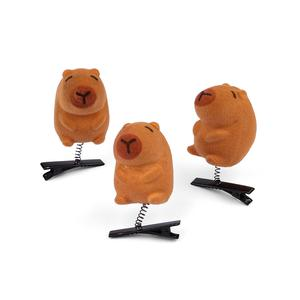 JUGUETES PARA PIÑATA GANCHOS DE CAPYBARA PARA EL CABELLO X 3 UNIDADES