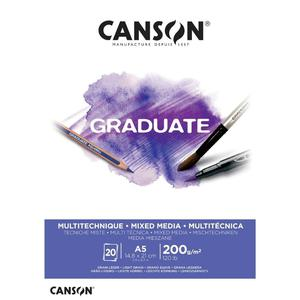 BLOCK CANSON A5 GRADUATE MIX MEDIA 200 GR 20 HOJAS