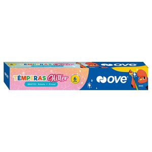 TÉMPERA OVE ESCARCHADA X 6 COLORES