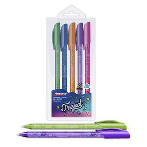 BOLĂGRAFO ARTESCO TRIMAX TREND GL32M SURTIDO X 5 UND