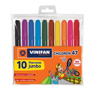PLUMÓN GRUESO VINIFAN CHILDREN 47 ESTUCHE X 10 UND