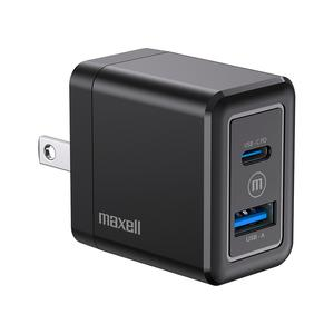 CARGADOR MAXELL DE USB A + USB C COLOR NEGRO