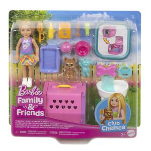 SET MUÑECA BARBIE FAMILIA Y AMIGOS BOLSO PARA PERRITO CHELSEA