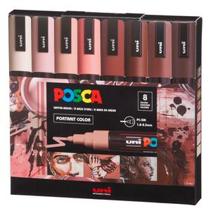 MARCADORES POSCA PC-5M PORTRAIT COLOR ESTUCHE X 8 UND