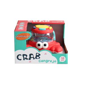 TAMBOR MUSICAL UNIVERSAL FUN DE CANGREJO CON LUCES Y SONIDOS