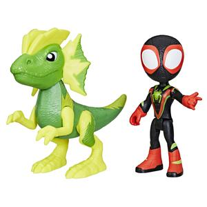 FIGURAS MILES ''SPIN'' MORALES Y MARVEL'S ELECTROSAURUS SPIDEY & HIS AMAZING FRIENDS DINO-WEBS