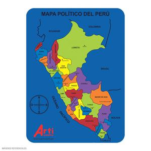 JUEGO DIDÁCTICO ARTI CREATIVO ENCAJE MICROPOROSO MAPA PERÚ