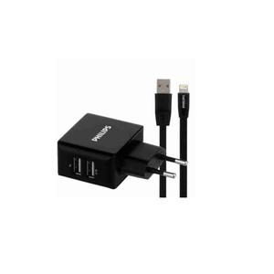CABLE PHILIPS LIGHTNING + CARGADOR PARED DLP2502L