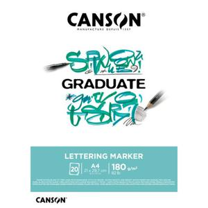 BLOCK CANSON A4 LETTERING MARKER GRADUATE 180 GR 20 HOJAS