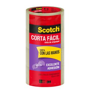 CINTA DE EMBALAJE 3M CORTA FÁCIL 45 MM X 40 M X 4 UND