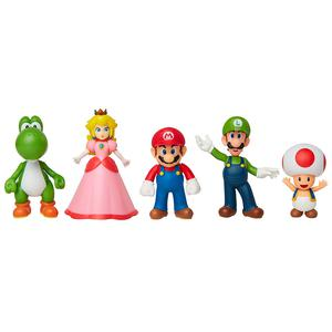PACK X5 FIGURAS NINTENDO MARIO 6 CM