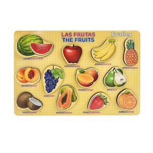 ENCAJE DE MADERA EVAFLEX FRUTAS 12 PIEZAS