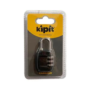 CANDADO KIPIT CON CLAVE DE 3 DÍGITOS NEGRO