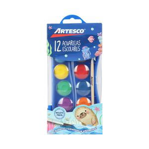 ACUARELAS ARTESCO 12 COLORES