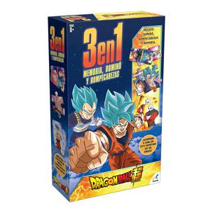 JUEGO DE MESA 3 EN 1 DRANGON BALL MEMORIA DOMINÓ Y ROMPECABEZA