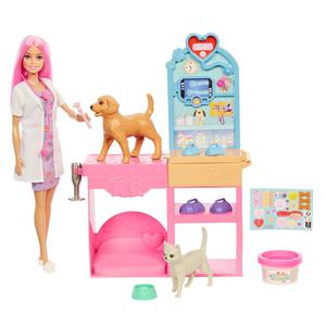 SET DE JUEGO BARBIE VETERNINARIA CON MASCOTAS